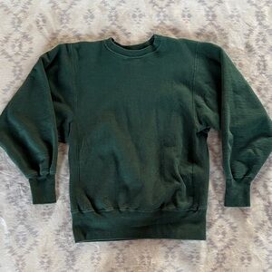 Champion | Vintage Reverse Weave Men's Forest Green Crewneck Sweater | Size M